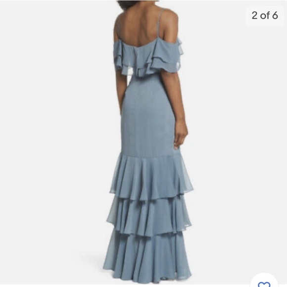 “WAYF” Lauren Off the Shoulder Ruffle Maxi Dress - Picture 2 of 16